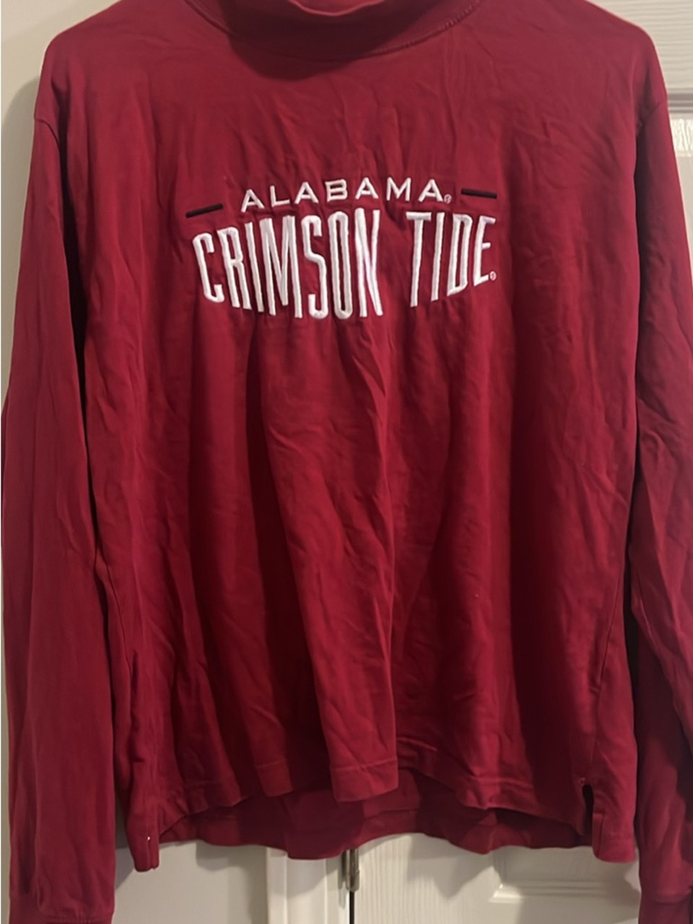 Alabama Crimson Tide Long Sleeve Tee - Crimson with White Logo